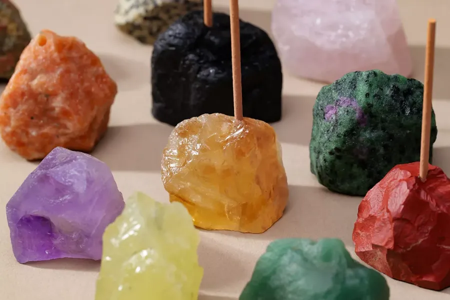 Natural Crystal Incense Holder