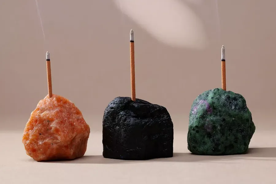Natural Crystal Incense Holder