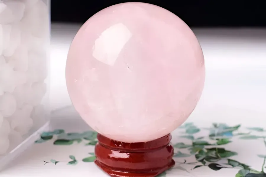 Rose Quartz Crystal Ball for Meditation